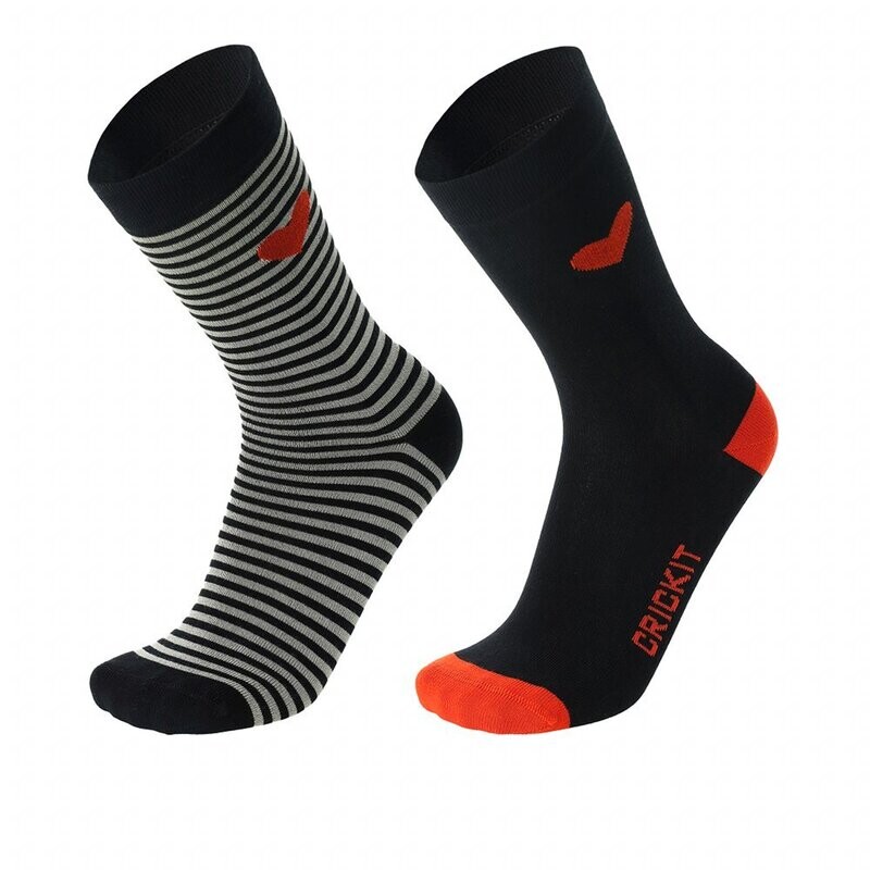 Crickit SUNNY Socks mit Streifen und rotem Herz Geschenkebox 2-Pack