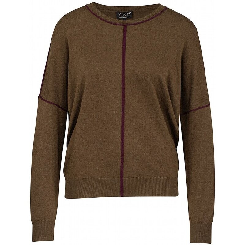 Zilch Pullover oliv/bourgondy Zilch Pullover oliv/bourgondy