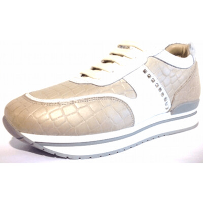 Janet Sport Sneaker 35726 beige silber