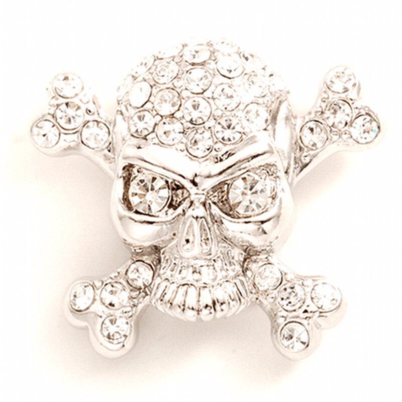 Popits Anstecker Skull silber Popits Anstecker Skull silber