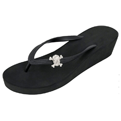 Popits Keil-Slipper schwarz