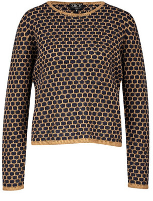 Zilch Pullover Navy camel