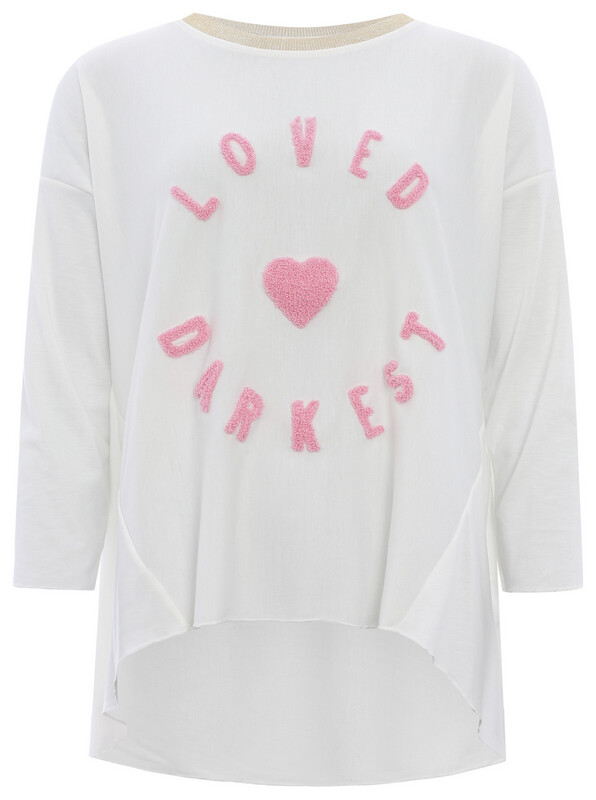 Zwillingsherz Oversized Shirt Viskose "Loved" pink