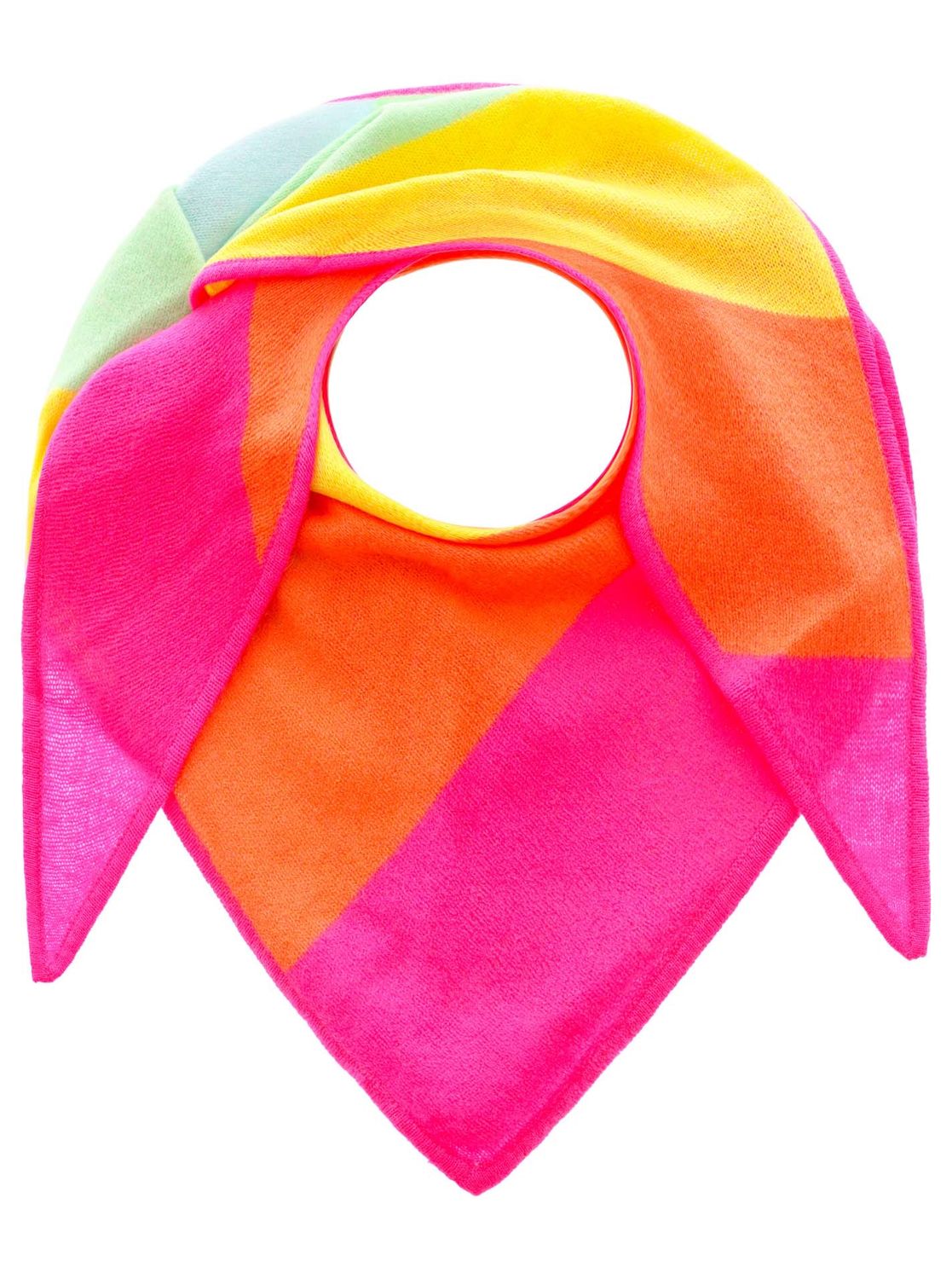 ? Zwillingsherz 3—Eckstuch 100% Cashmere Neon