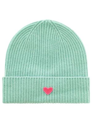 ? Zwillingsherz 100% Cashmere Grobstrick Mütze ? Zwillingsherz 100% Cashmere Grobstrick Mütze "Herz" salbei