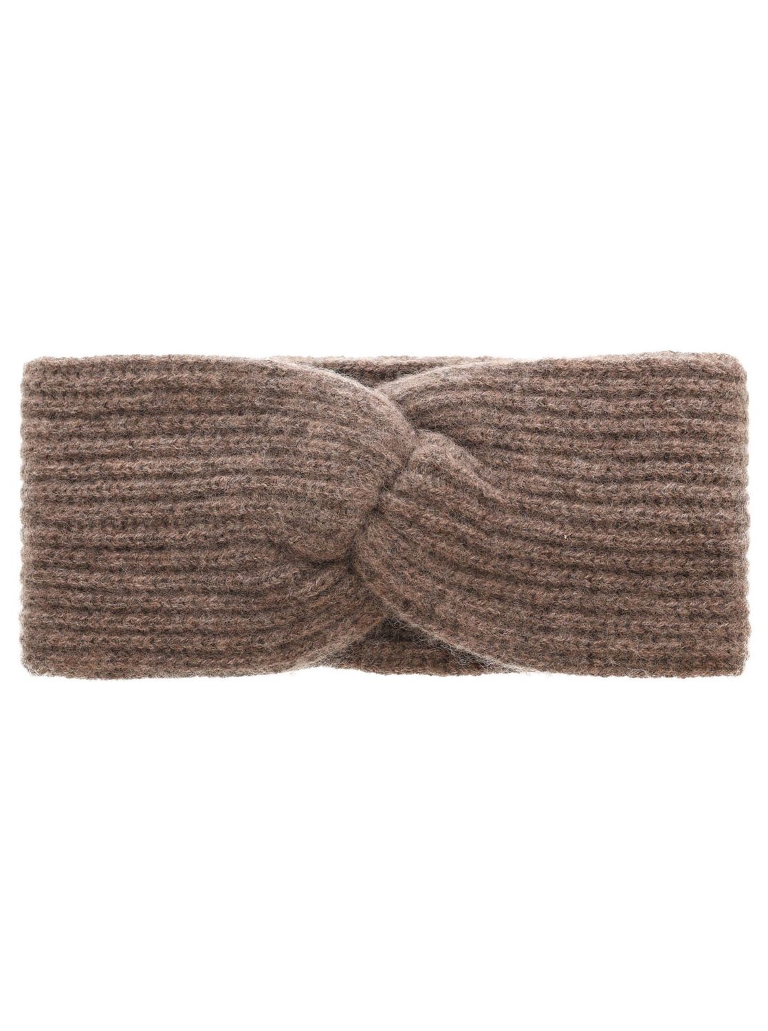 ? Zwillingsherz Stirnband 100% CASHMERE Rippe taupe