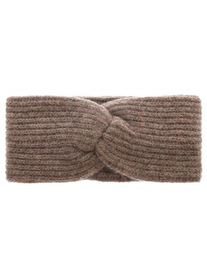 ? Zwillingsherz Stirnband 100% CASHMERE Rippe taupe ? Zwillingsherz Stirnband 100% CASHMERE Rippe taupe