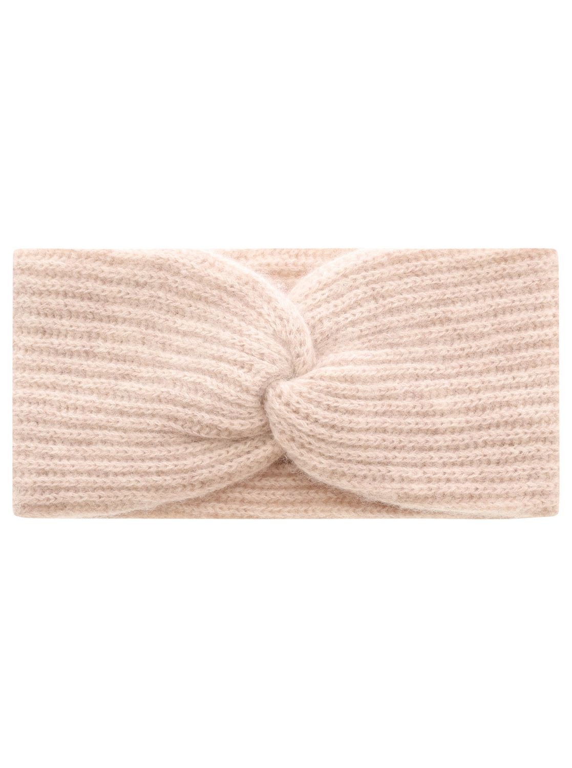 ? Zwillingsherz Stirnband 100% CASHMERE Rippe beige