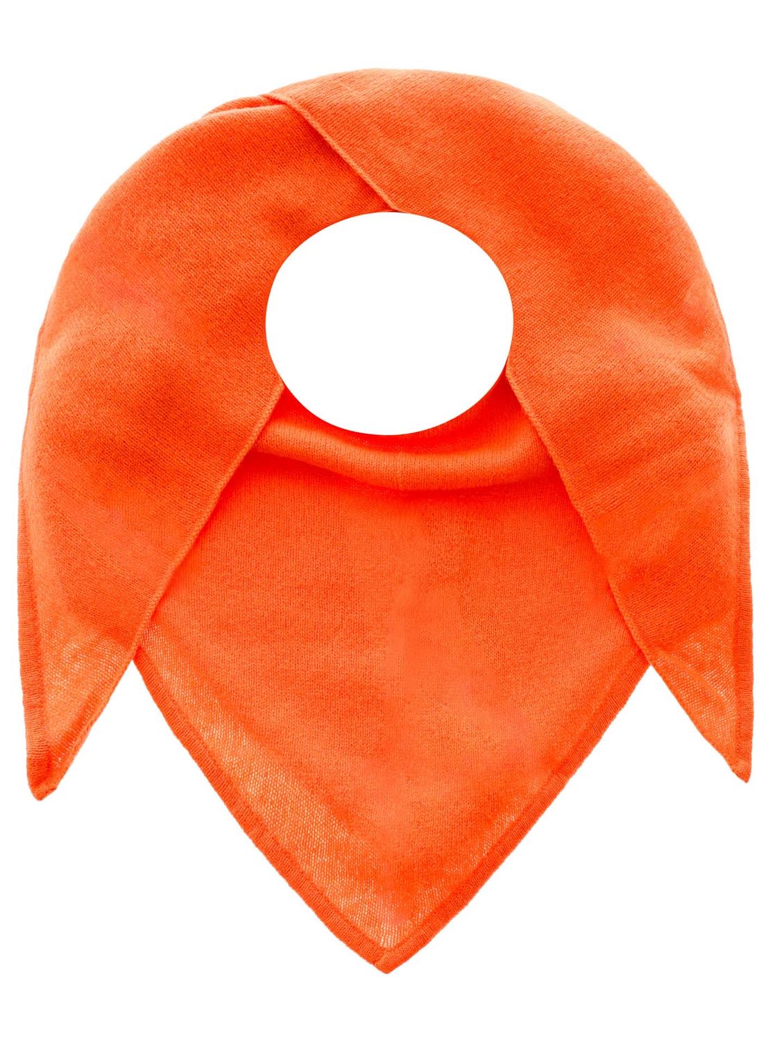 ? Zwillingsherz 100% Kaschmir Dreieckstuch "Uni" neonorange