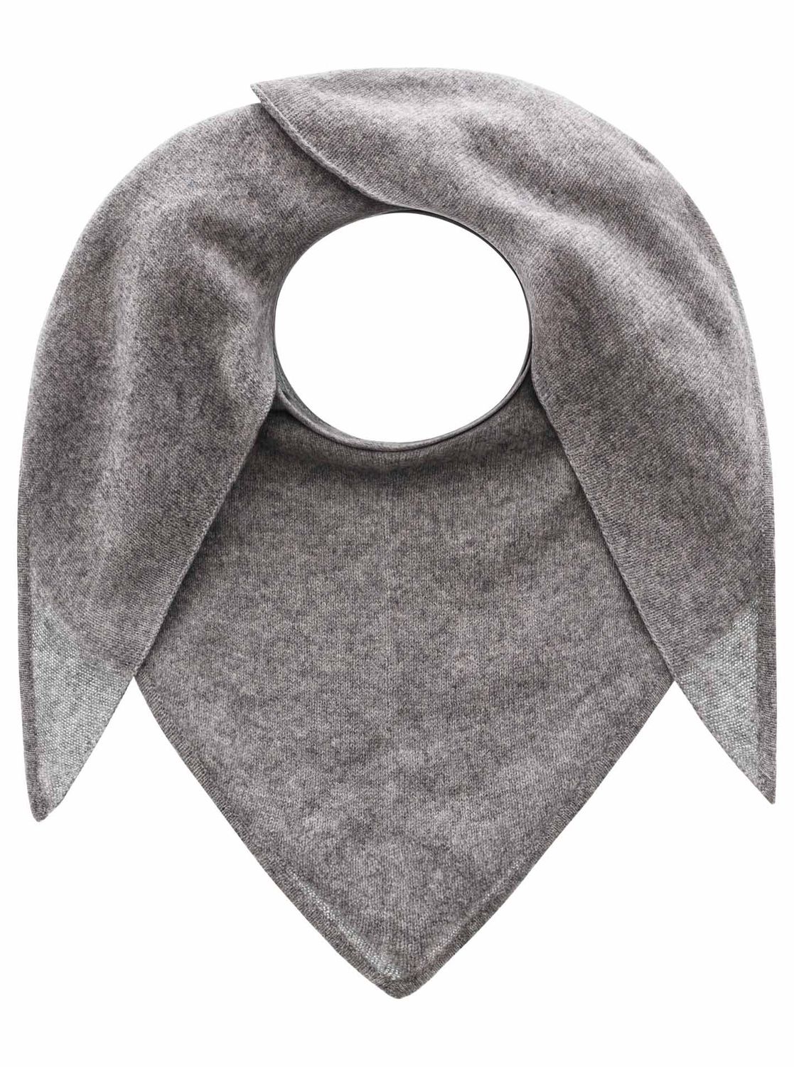 ? Zwillingsherz 100% Kaschmir Dreieckstuch "Uni" grau