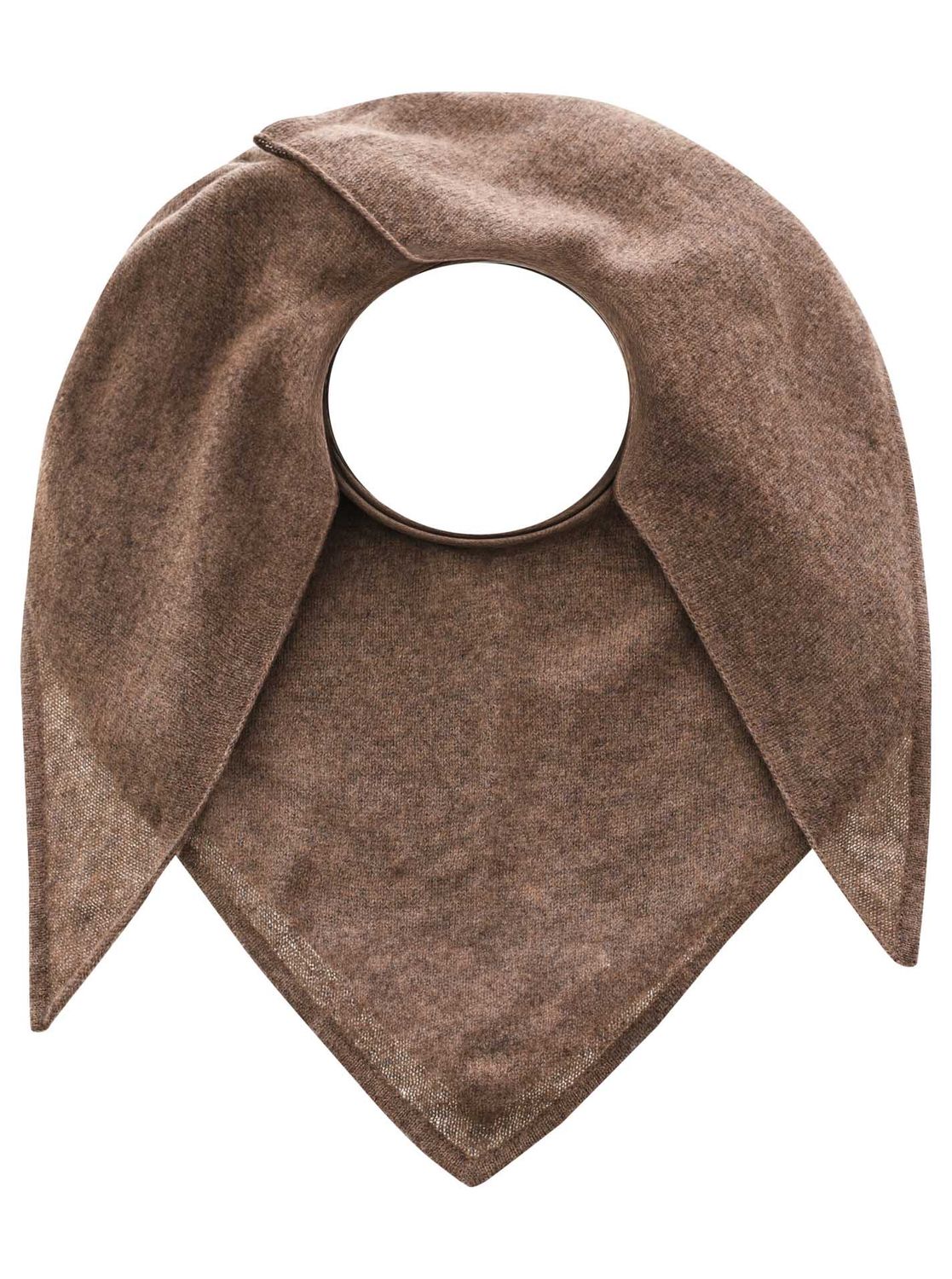 ? Zwillingsherz 100% Kaschmir Dreieckstuch "Uni" taupe