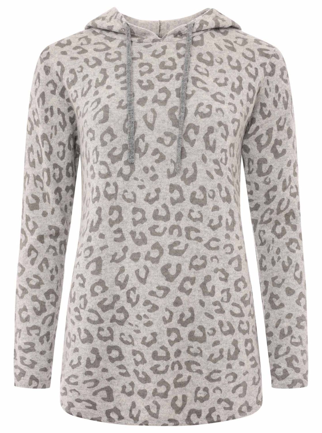 ? Zwillingsherz 100% Kaschmir Hoodie "Leo" grau