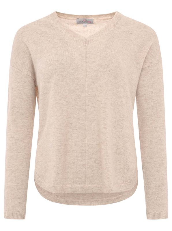 ? Zwillingsherz Pullover 100% CASHMERE V—Ausschnitt beige ? Zwillingsherz Pullover 100% CASHMERE V—Ausschnitt beige