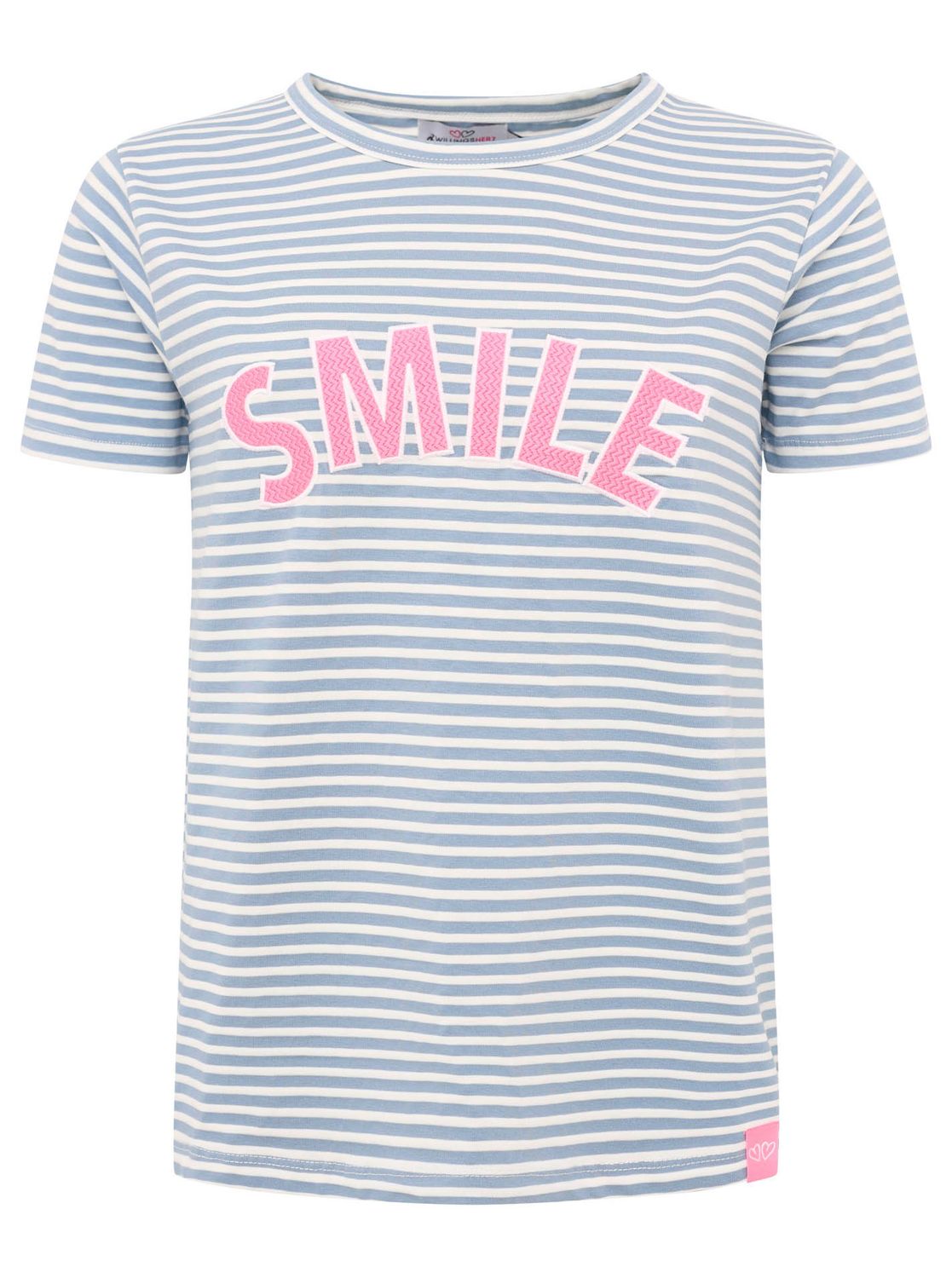 ? Zwillingsherz T-Shirt Streifen & Smile Jeansblau