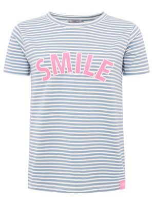 💕 Zwillingsherz T-Shirt Streifen & Smile Jeansblau 💕 Zwillingsherz T-Shirt Streifen & Smile Jeansblau