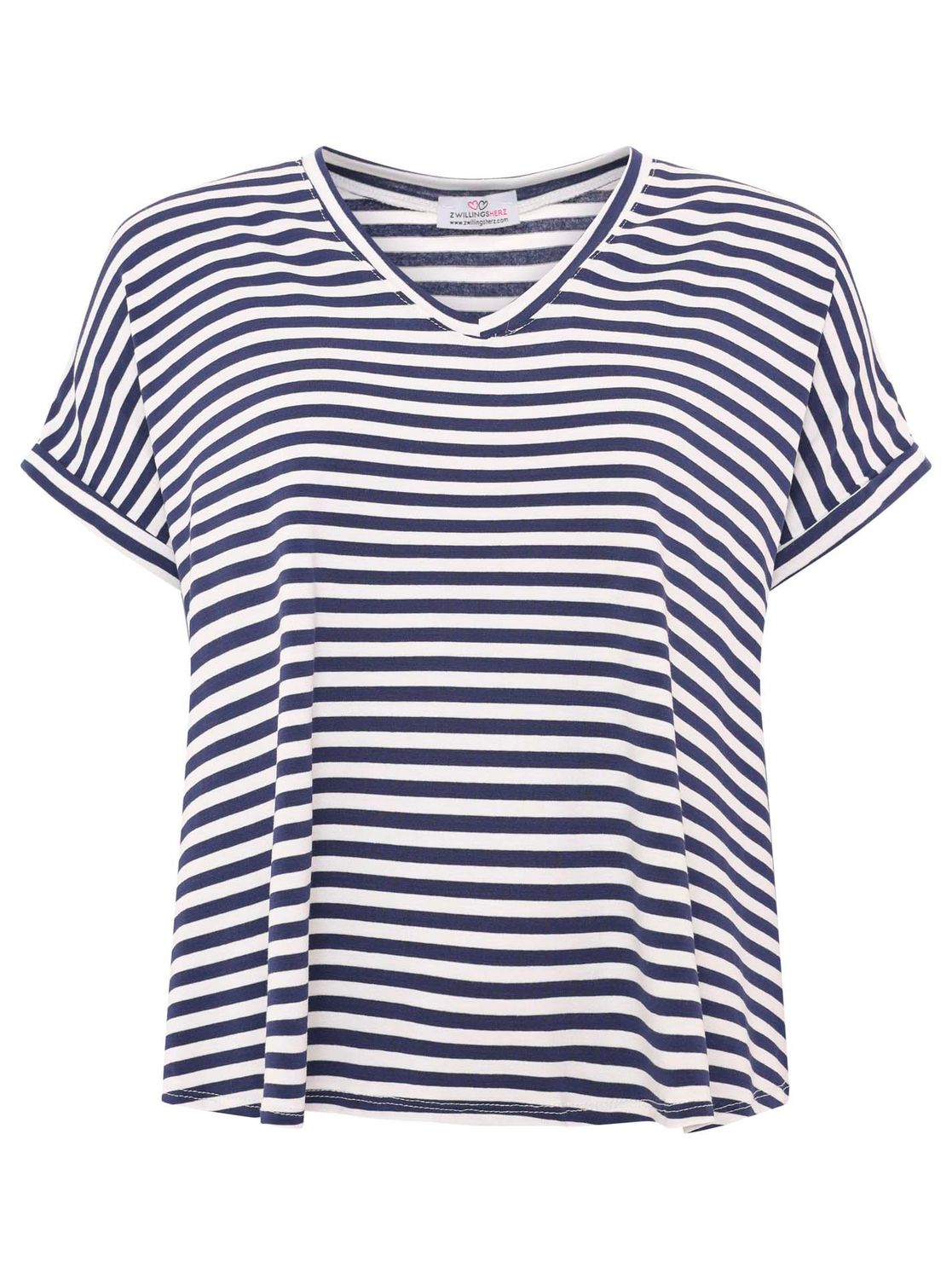 ? Zwillingsherz Shirt Streifen navy