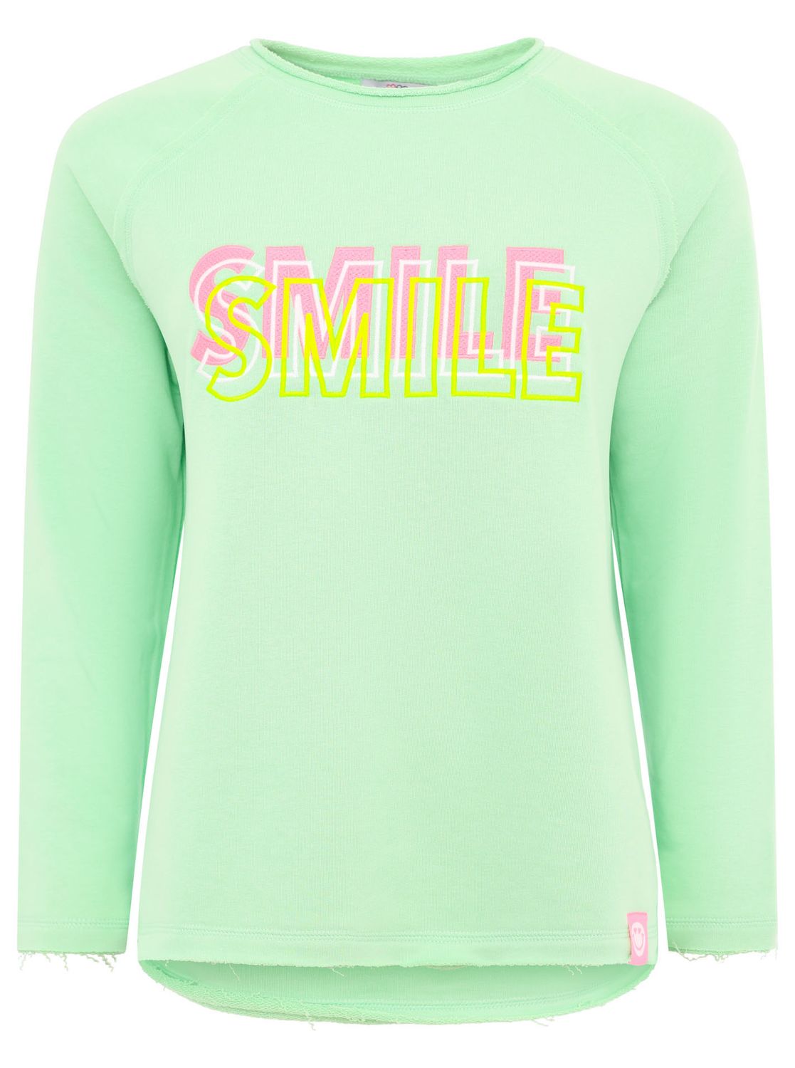 ? Zwillingsherz Sweatshirt SMILE neongrün
