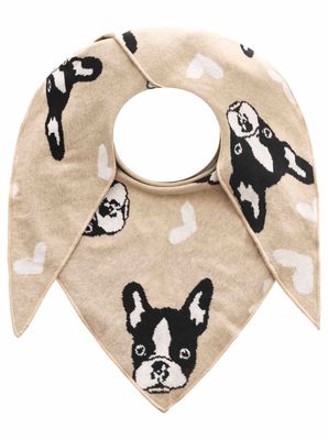 ? Zwillingsherz Dreieckstuch Herzenshund beige