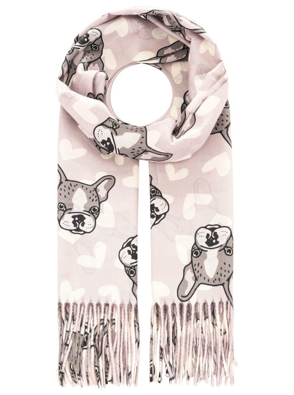 ? Zwillingsherz Winterschal Digital Print ? Zwillingsherz Winterschal Digital Print "Frenchie Love"