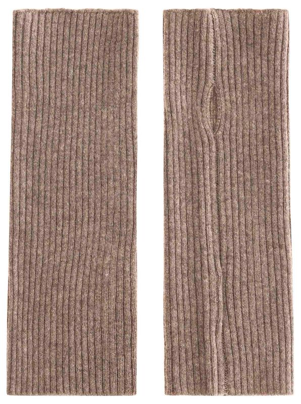 ? Zwillingsherz Stulpen 100% Cashmere taupe