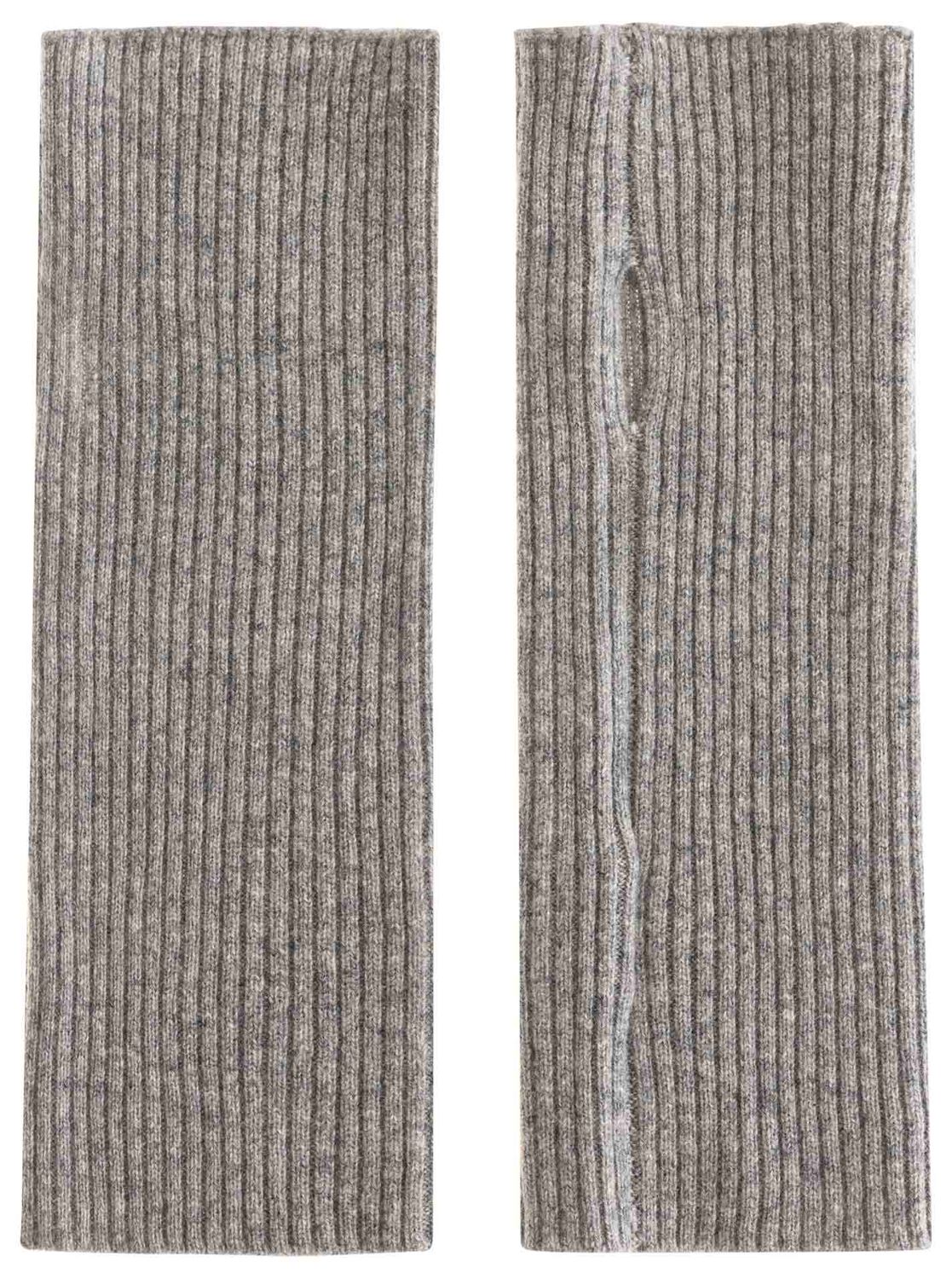 ? Zwillingsherz Stulpen 100% Cashmere grau
