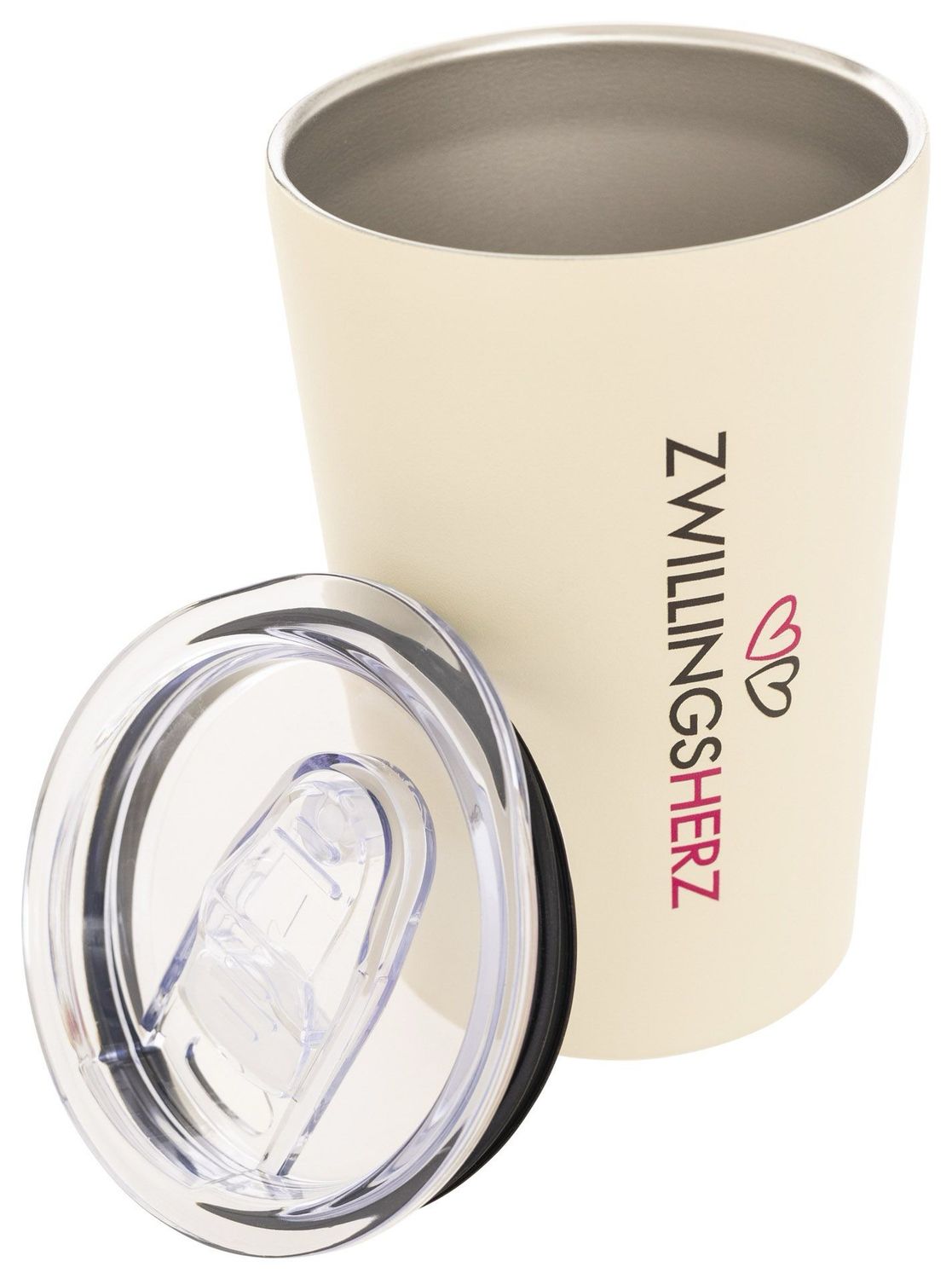 ? Zwillingsherz Thermobecher creme 