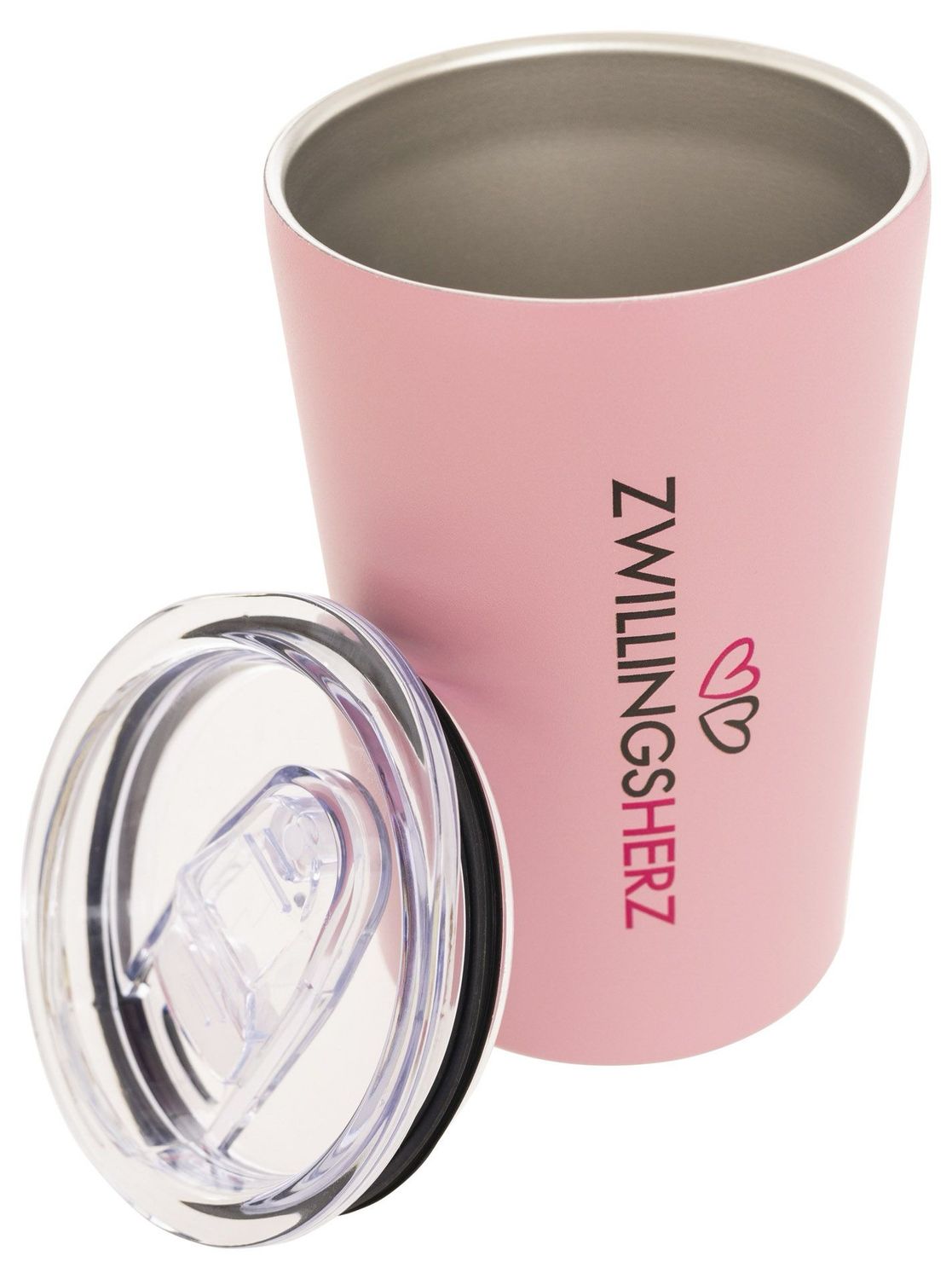 ? Zwillingsherz Thermobecher pink