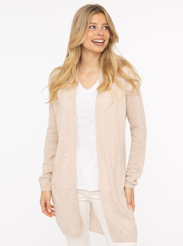 ? Zwillingsherz 100% Cashmere XXL Cardigan Lang "Uni" beige