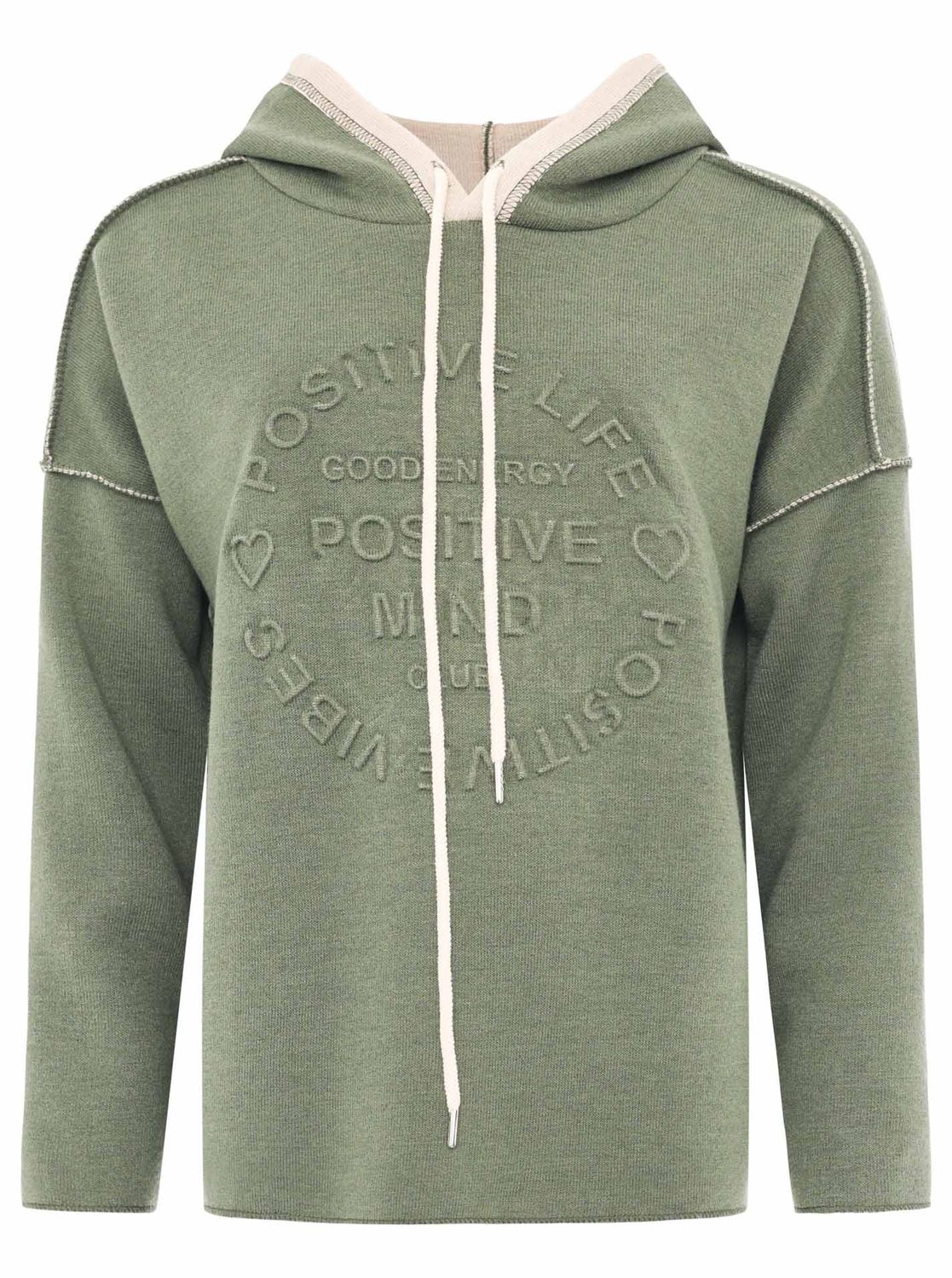 ? Zwillingsherz Hoodie Doubleface „Positive Mind“ oliv