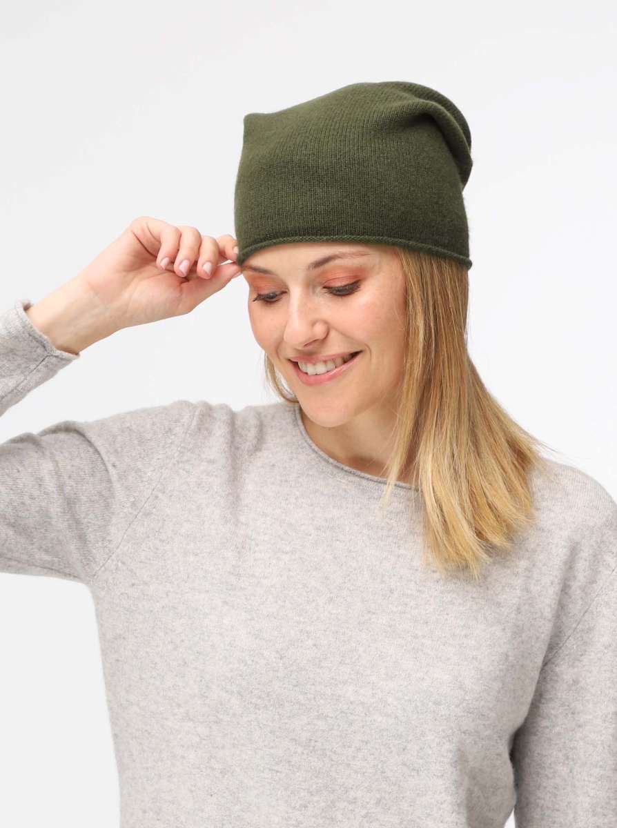 ? Zwillingsherz Beanie 100% Cashmere loden  ? Zwillingsherz Beanie 100% Cashmere loden