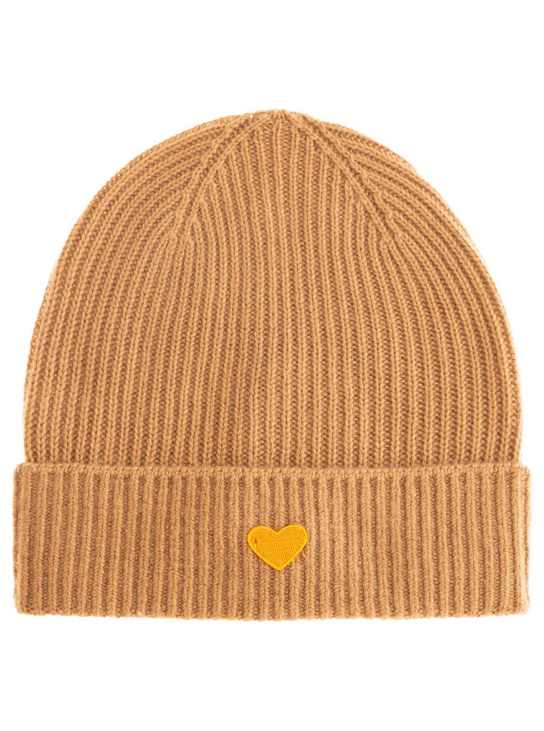 ? Zwillingsherz Mütze 100% CASHMERE Rippe Herz beige ? Zwillingsherz Mütze 100% CASHMERE Rippe Herz beige