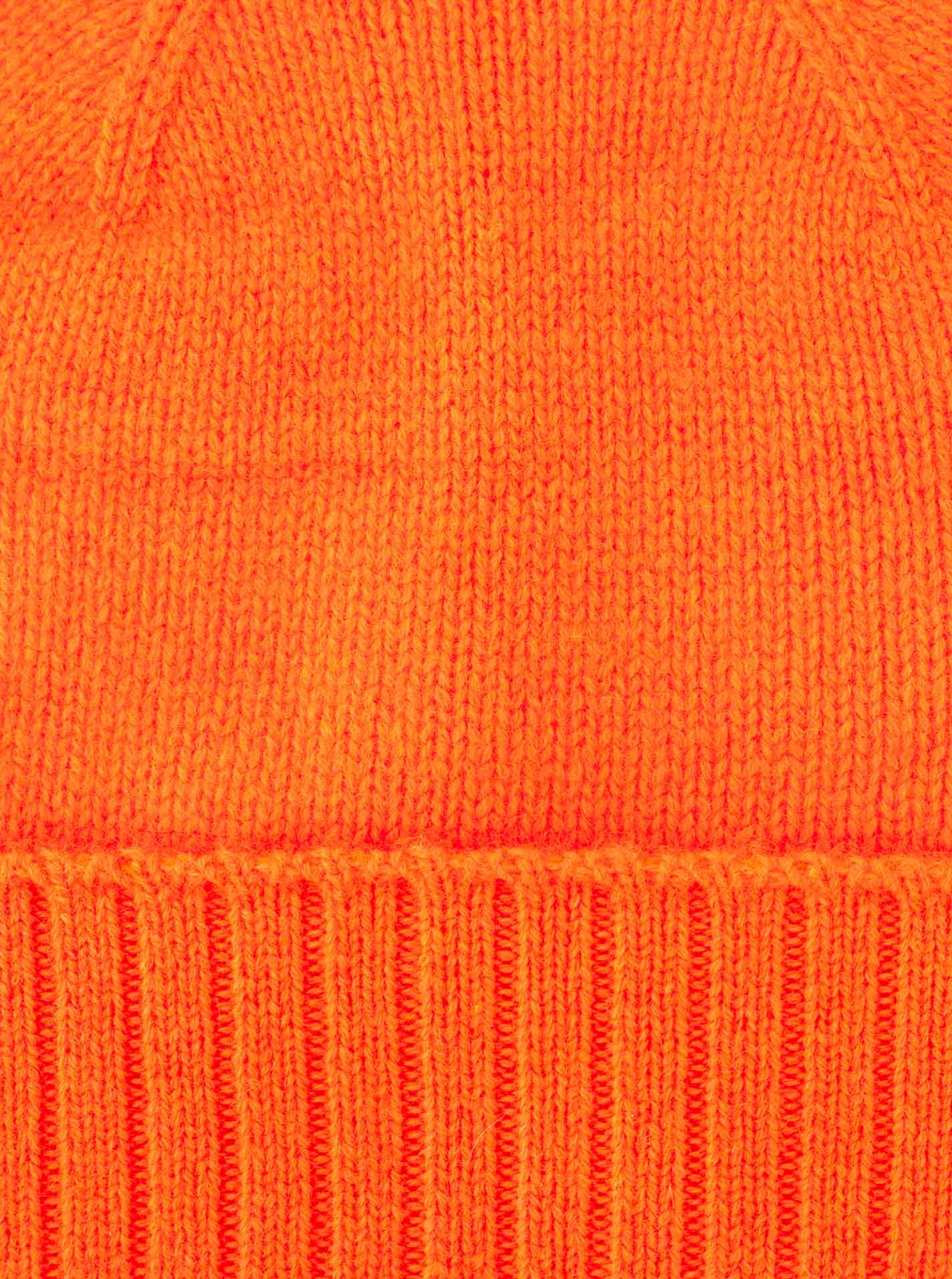 ? Zwillingsherz Mütze 100% CASHMERE gerippter Umschlag neonorange