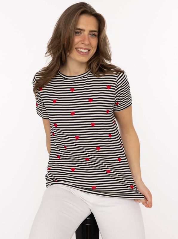 ? Zwillingsherz T—Shirt Streifen ❤️ marine ? Zwillingsherz T—Shirt Streifen ❤️ marine