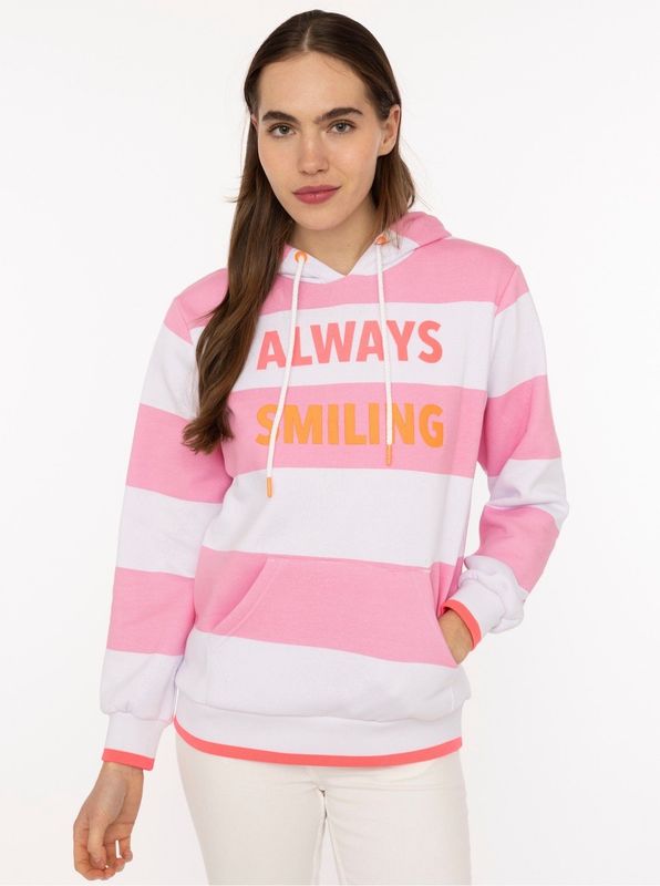 ? Zwillingsherz Hoodie Always Smile pink ? Zwillingsherz Hoodie Always Smile pink