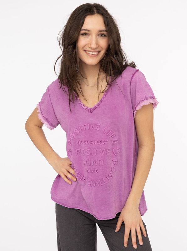 ? Zwillingsherz Shirt „Positive Minds“ beere