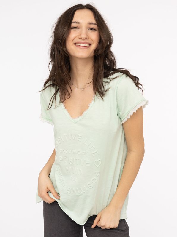 ? Zwillingsherz Shirt „Positive Minds“ grün