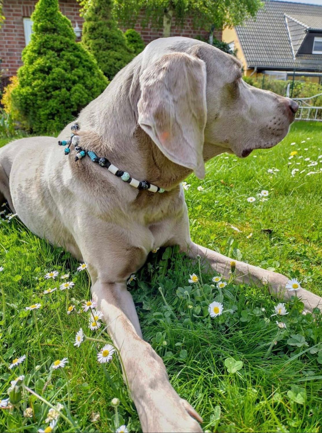 EM—Keramikkette HERR VIKTOR mit handgearbeiteten Keramik-Perlen