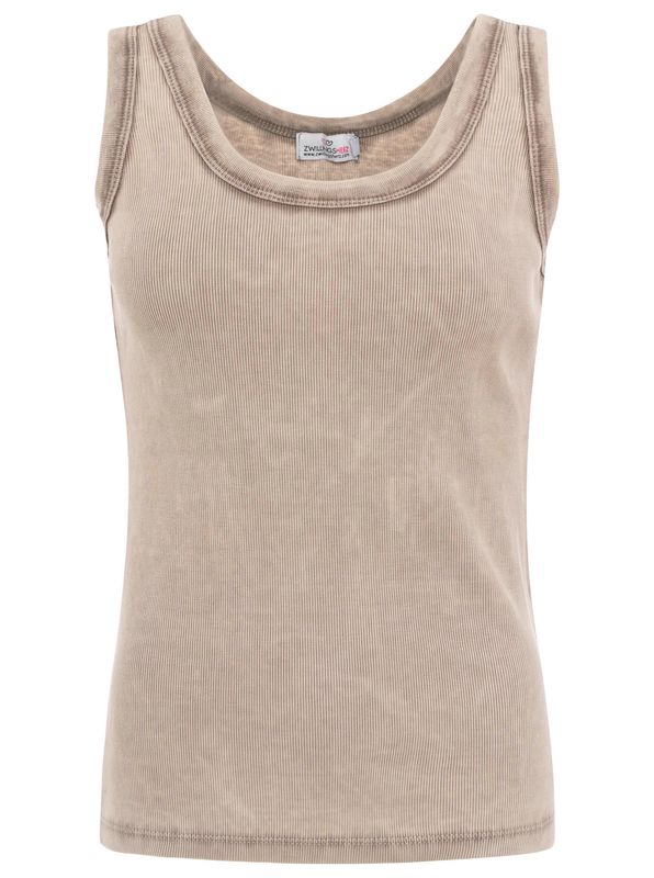 ?Zwillingsherz Tanktop stone washed taupe
