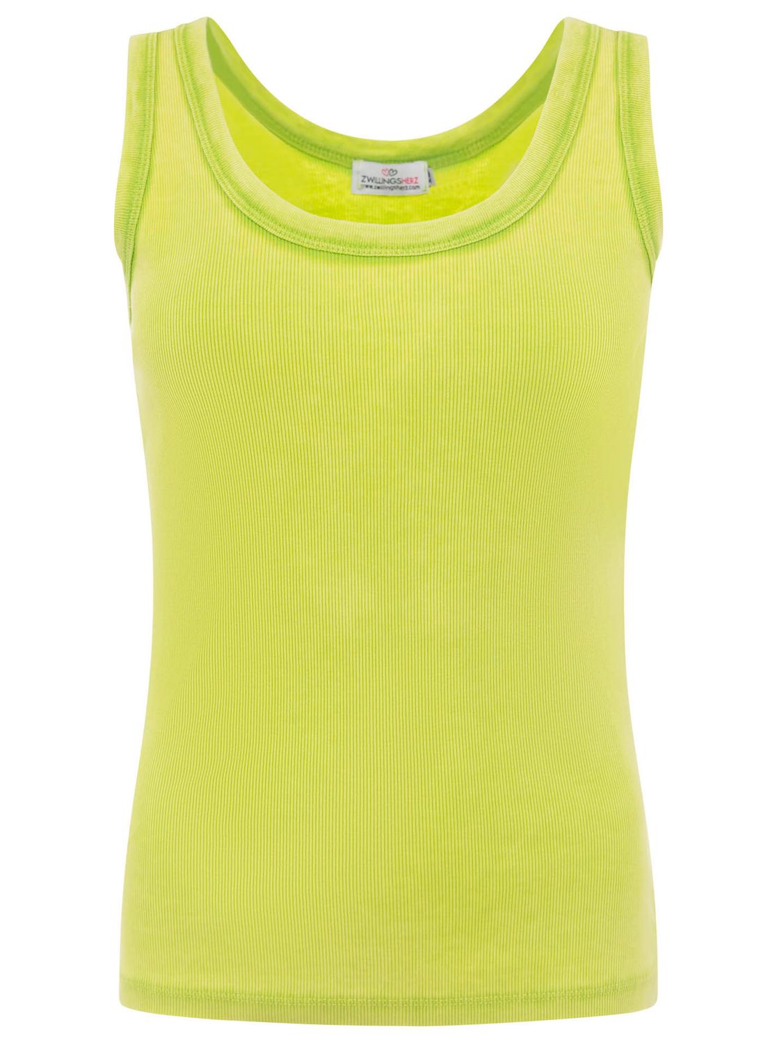?Zwillingsherz Tanktop stone washed lime ?Zwillingsherz Tanktop stone washed lime