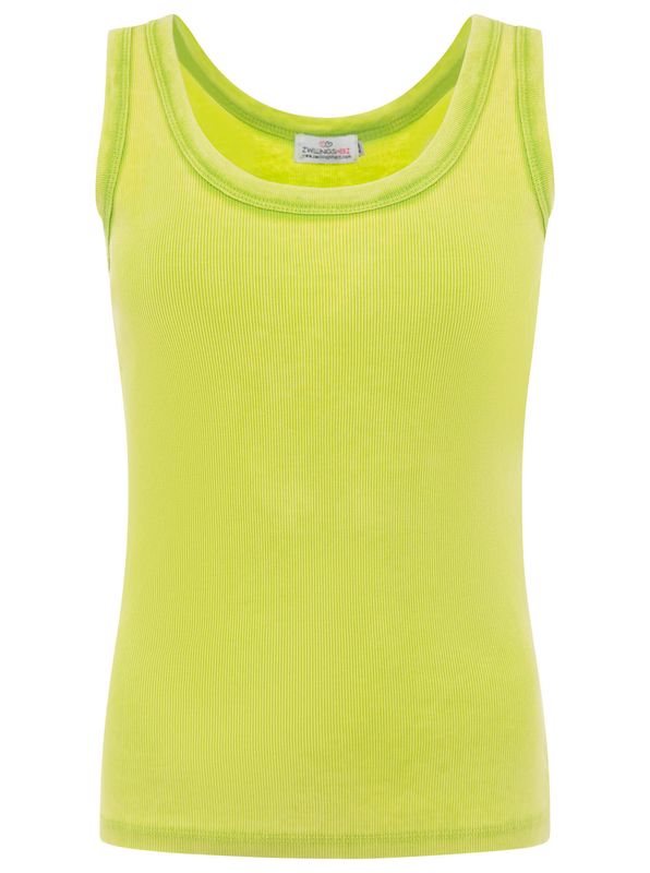 ?Zwillingsherz Tanktop stone washed lime