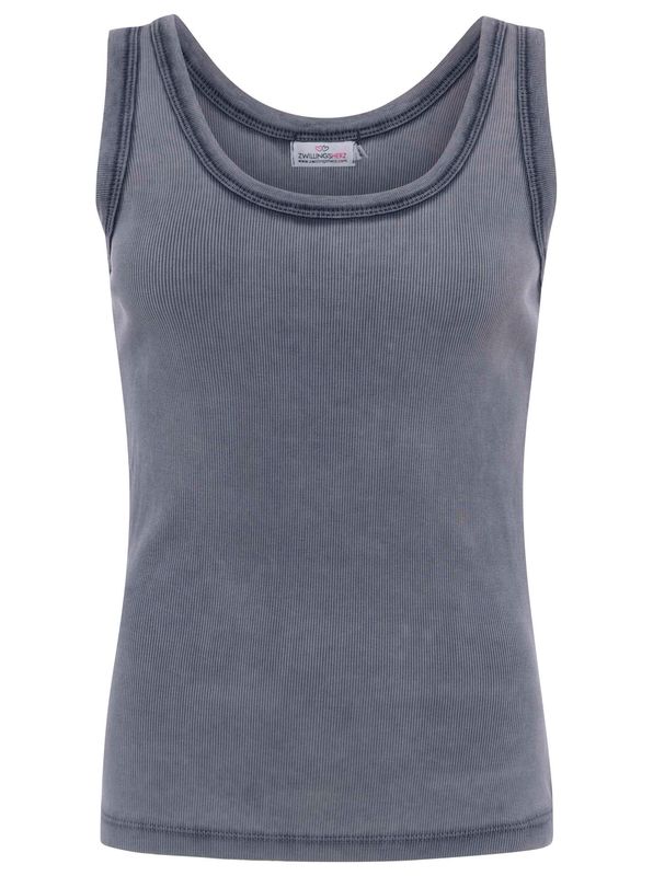 ?Zwillingsherz Tanktop stone washed jeans