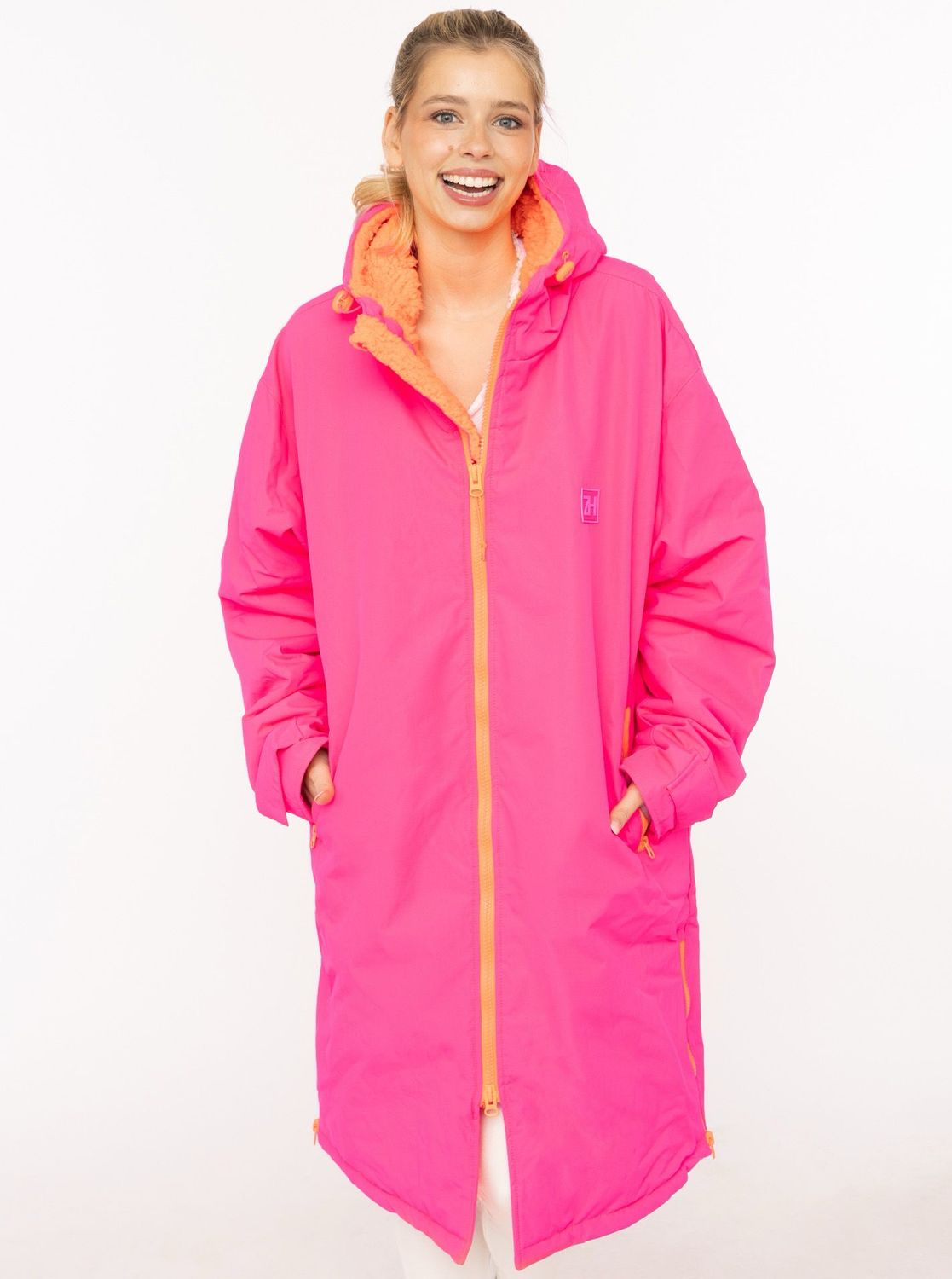? Zwillingsherz Oversized Windjacke Autumn neonpink
