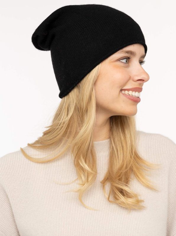? Zwillingsherz Beanie 100% CASHMERE schwarz ? Zwillingsherz Beanie 100% CASHMERE schwarz