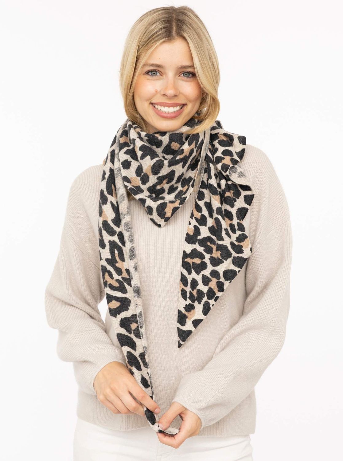? Zwillingsherz 100% Kaschmir Dreieckstuch ? Zwillingsherz 100% Kaschmir Dreieckstuch "Leo“ beige