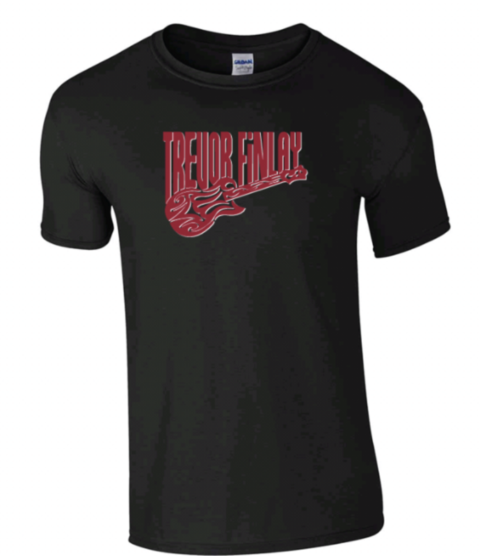 (T-SHIRT) TREVOR FINLAY Dark Red Logo