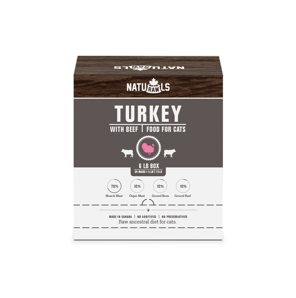 NatuRaw Frozenls - Turkey & Beef Raw Frozen Food for Cat