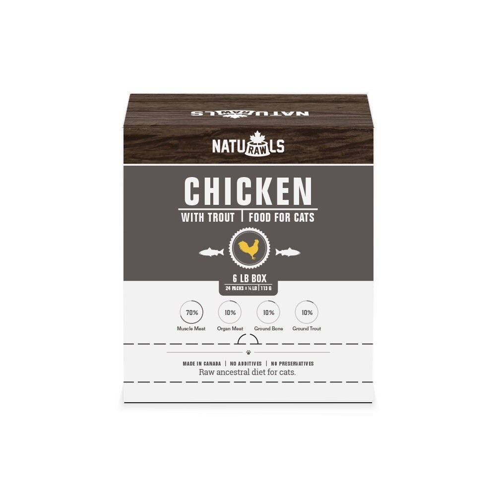 NatuRaw Frozenls - Chicken & Trout Raw Frozen Food for Cat