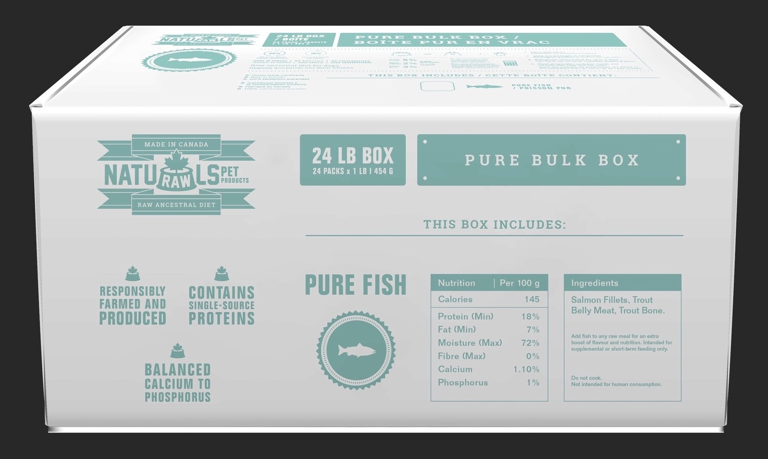 NatuRaw Frozenls - Pure Fish Bulk Box