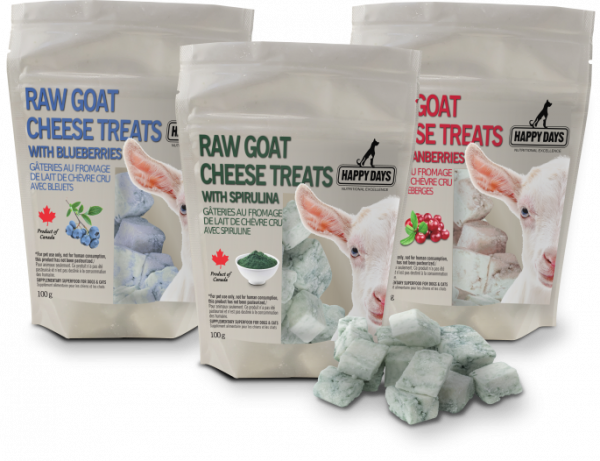 HAPPY DAYS DAIRIES - Frozen -Raw Frozen Goat Cheese Treat Spirulina