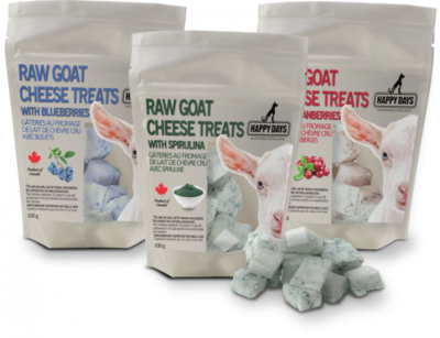 HAPPY DAYS DAIRIES - Frozen -Raw Frozen Goat Cheese Treat Spirulina